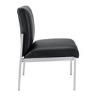 TygerClaw Low Back Guest Chair with All Day Comfort Seat-Sturdy silver-finished construction ensures reliable stability