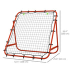 Soozier Adjustable Soccer Rebounder - Red-Elastic cord system ensures a responsive rebound while securely holding the net in place

