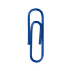 JAM Paper Colourful Standard Paper Clips - 1"- Dark Blue - 100 Pack- Premium paper clips made from high quality vinyl coated steel wire