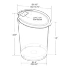 Azar PET Container - 8.5" L x 13.75" H - Clear-​Includes plastic scoop