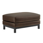 Modway Roscoe Vegan Leather Ottoman - Espresso-Modern Rectangle Ottoman