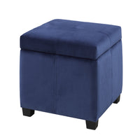 Brassex Lenox Storage Ottoman - Navy-Slim profile