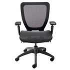Nightingale - WXO Chaise de travail avec siège et dossier en maille à dossier moyen - Noir-Le dossier et le siège en maille tissée translucide à motif ABLEX offrent un soutien lombaire et pelvien généreux tout en favorisant les mouvements dynamiques