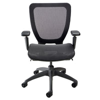 Nightingale - WXO Chaise de travail avec siège et dossier en maille à dossier moyen - Noir-Le dossier et le siège en maille tissée translucide à motif ABLEX offrent un soutien lombaire et pelvien généreux tout en favorisant les mouvements dynamiques