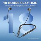 MyBat Pro Wireless Accelerate Bluetooth 5.3 Sports Neckband Earbuds-Built-In Mic & Controls: Convenient button access for music, calls, skipping tracks, and voice assistant commands
