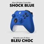Xbox Wireless Gaming Controller - Shock Blue -Stay on target with textured grip on the triggers, bumpers, and back case