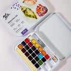 Mont Marte Watercolour Paint 27-Piece Set in Tin - Assorted Colours-Thumb ring transforms the tin into a palette for easier handling while you work
