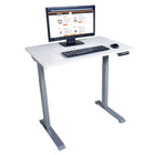 Victor Height Adjustable Compact Full Electric Standing Desk - 3' Wide - White-4-Memory setting function to set saved heights between 28.7”- 48.4”