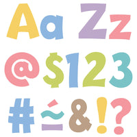 TREND Enterprises Inc Punch-out Ready Letters Summer Morning Theme - 4" - Playful Font-Convenient punch-out letters great for displays, signage, learning activities, labeling, and more!