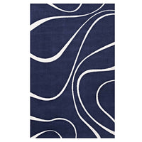 Modway Therese Abstract Swirl Area Rug - 5 ft W x 8 ft L - Navy/Ivory-Abstract Swirl Area Rug
