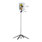 MyBat - Trépied Spotlight Pro - Support en acier inoxydable avec anneau LED 9" et télécommande sans fil - Argent-Anneau LED 9" - Éclairage puissant et uniforme pour toutes les situations
