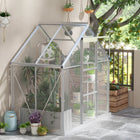Outsunny 6' x 4' Polycarbonate Greenhouse- Consists of 4mm twin-wall polycarbonate sheets and a powder-coated aluminium alloy frame
 