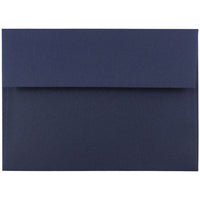 JAM Paper A7 Invitation Envelopes - 5.25 x 7.25 - Navy Blue - 50 Pack-Our envelopes are made from 28 lb paper and feature a straight flap gum closure with a textured finish