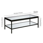 Hudson&Canal - Table basse rectangulaire Alexis (45 po de largeur) - Bronze noirci-9