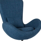 Chaise d’appoint salon-réception de série Œuf en tissu bleu (CH-162430-BL-FAB-GG)-Taille de l'oreiller: 12 à 13 larg. x 8 à 10 haut. x 2 d'épaisseur (po)