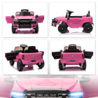 Qaba 12V Licensed Dodge RAM 3500 Electric Kids Ride on Car - Pink-Both parental remote and kid's manual control for versatile, safe fun 