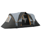 Outsunny 5-6 Person Outdoor Camping Tent with Lighting Hook, Carrying Bag - Grey/Black-Its top cover resist water, UV
