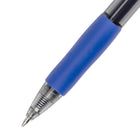 Staples Aura Gel Pens Retractable - 0.7mm - Blue - 4 Pack-Soft rubber grip for writing comfort