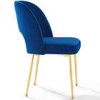 Modway Rouse Dining Room Side Chair - Navy-Splayed and Tapered Legs