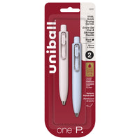 Uniball One P Retractable Gel Pens - 0.5mm - Black Ink - Peach & Soda - 2 Pack-Bring crisp, vibrant lines to your artistic and personal projects with these smooth-flowing, revolutionary gel ink pens available in many colours