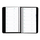 Blueline 2026 Daily Planner Spiral Binding - 6" x 3-1/2" - Black - Bilingual-Contains reference calendars of past, current and following two months on each spread