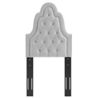 Modway Augustine Tufted Performance Velvet Twin Headboard - Light Grey-Tufted Twin Headboard