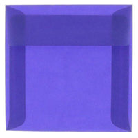 JAM Paper - Enveloppes d'invitation carrées en vélin translucide - 6,5 po x 6,5 po - Bleu primaire - paquet de 25 (PACV527)-Couleur : bleu primaire.