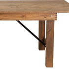 Flash Furniture - Table de ferme rectangulaire pliante de la série HERCULES, de 9 pi x 40 po, ancienne et rustique en pin massif-Poteaux en acier noir de calibre 16