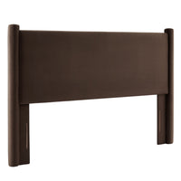 Modway Rael Performance Velvet Full Headboard - Chocolate Brown-Padded Headboard