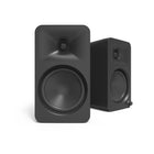 Kanto 140W Powered Reference Speakers with USB-C, RCA and Bluetooth 5.0 Inputs - Matte Black - 2 Pack-4" Aluminum Concave Cone (Magnetically Shielded)