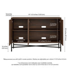 Hudson&Canal Brighton 48"W Buffet Table - Alder Brown-8