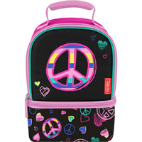 Thermos Dual Compartment Lunch Bag - Peace-100% PVC free with PEVA liners
