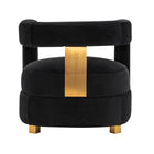 Manhattan Comfort Amirah 28.94" Modern Velvet Upholstered Accent Chair - Black - 2 Pack-Delivered to you Fully Assembled! No Assembly Required