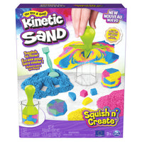 Kinetic Sand Squish N’ Create-One & only kinetic sand: The original magical moving play sand that kids love! It sticks together for easy shaping & cleanup. It never dries out so kids can play again & again.