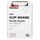 JAM Paper - Presse-papiers en plastique - petits modèles - avec clip métallique discret - mini (6 x 9) - transparent-Format : Petit format / Format mémo (6 x 9 pouces) | Facile à empiler et à organiser. Se glisse dans la plupart des sacs, sacs à dos et mallettes.