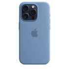 Apple - Étui en silicone avec MagSafe pour iPhone 15 Pro - Winter Blue-Couleur : Bleu hiver