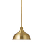 Hudson&Canal - Suspension Mackenzie de 27,3 cm de large avec abat-jour en métal - Laiton/laiton-Associé à un abat-jour en métal en forme de dôme en laiton