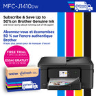 Brother Work Smart MFC-J1410DW Wireless Inkjet All-in-One Printer - Colour - 2.7” Colour Touchscreen - Auto Duplex Printing-Manage your printer remotely with Brother Mobile Connect