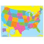 Ashley Productions - ASH97003 Intelligents Poly PosterMat Pals Économiseurs d'Espace - 13" x 9-1/2" - Carte des États-Unis - Ensemble de 10-Utilisez avec des marqueurs effaçables à sec ou à base d'eau et des crayons lavables. Surface inscriptible/effaçable.