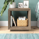 Hudson&Canal Evie 22"W Rectangular Side Table - Antiqued Grey Oak-Finished in wood-look antiqued gray oak