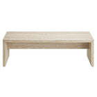 Modway Mirella 62" Faux Travertine Long Bench - Travertine-Assembly Required