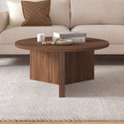 Hudson&Canal - Table basse ronde Anders de 91 cm de largeur, , noyer satiné-Dimensions du produit : 36" L x 36" l x 17" H