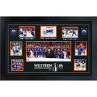 Edmonton Oilers Conference Champions Collage - Framed Print - 35" x 23"-Premium print framed