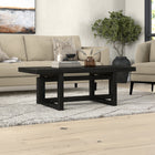 Hudson&Canal Breslow 47"W Rectangular Coffee Table - Black Grain-Features easy assembly