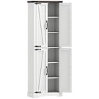 HOMCOM 72" H Pantry Cabinet for Dining Room - White-Spacious dual cabinets with adjustable shelves for organised storage 