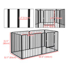 PawHut 6-Panel Heavy Duty Dog Playpen for Small & Medium Dogs-Steel pipes offer strong construction