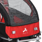 Aosom - Remorque de vélo 2-en-1 pour enfants, poussette bébé pliable - rouge-Fixation facile au vélo grâce à l’attache-remorque incluse 