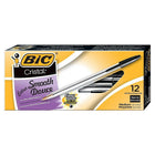 BIC Cristal Ballpoint Stick Pens - 1.0mm - Black - 12 Pack-The original classic stick pen