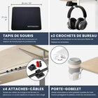 MotionGrey - Bureau assis-debout électrique en L réversible Ergo Pro, 59 po de largeur - Brun clair / blanc-4