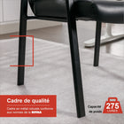 Staples - Fauteuil d'invité en cuir contrecollé, noir-Style transitionnel au fini noir riche pour un look polyvalent et professionnel